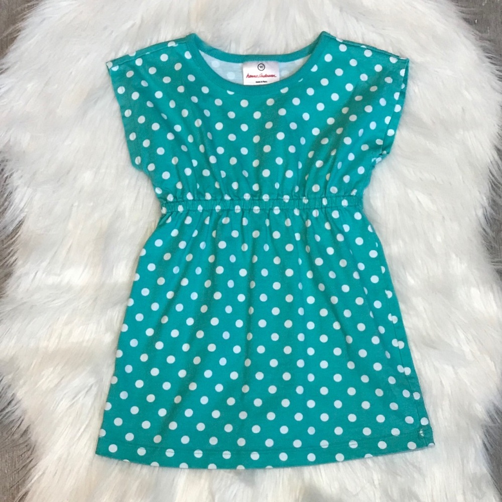 [Hanna Andersson] Teal Polka Dot Dress
